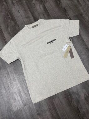 NEW Essentials Fear Of God Light Oat T-Shirt - Sizes XS, S, M, L, XL